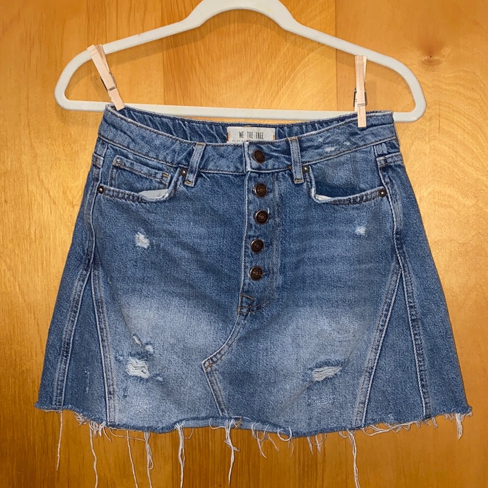 Free people denim skirt size 27